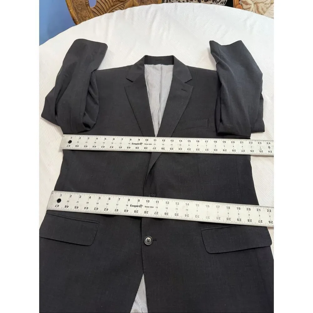 Brooks Brothers Explorer Regent Fit 2 Button Charcoal Grey Suit Size 44L